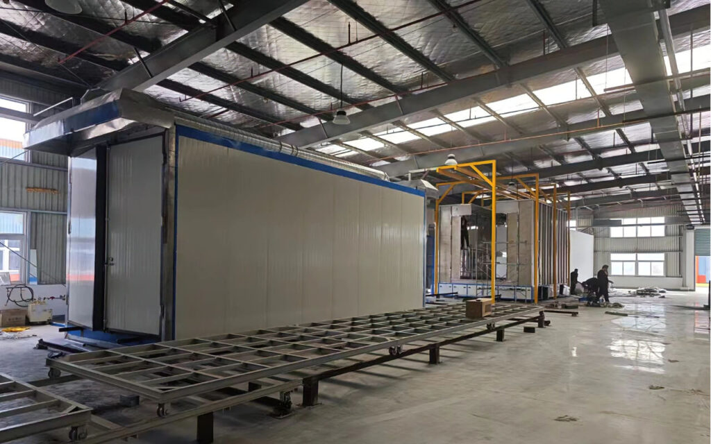 Manual powder coating oven