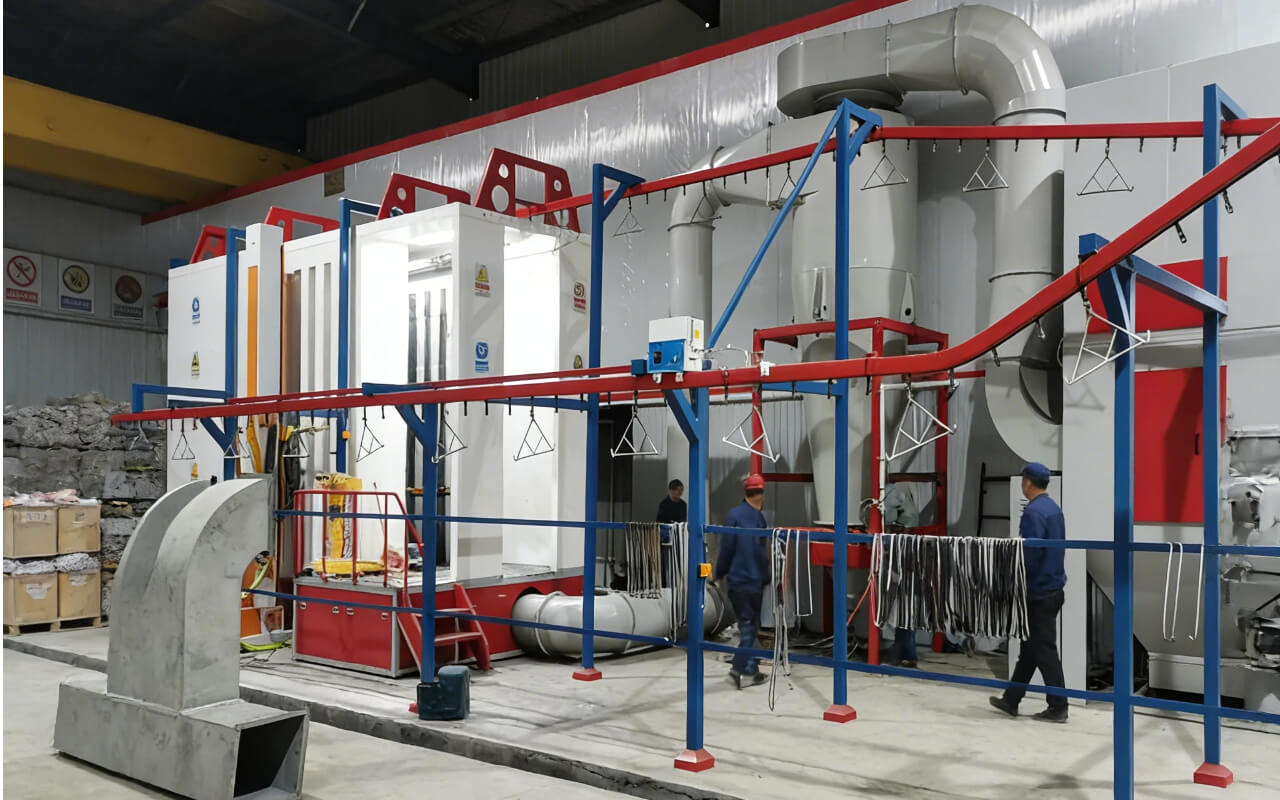 Automatic Powder Booth with Cyclone Recovery