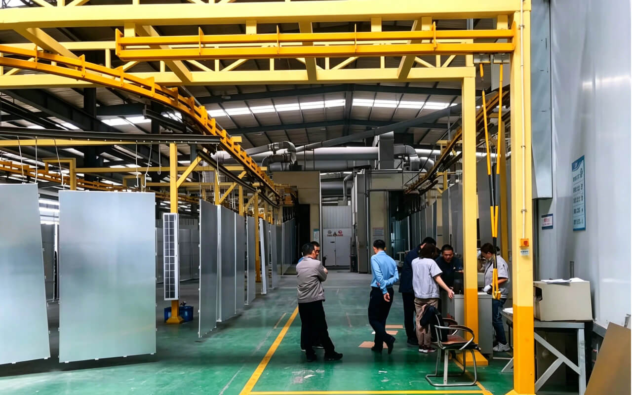Manual liquid coating line