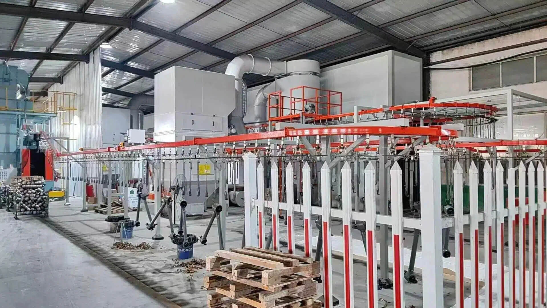 Powder coating production line