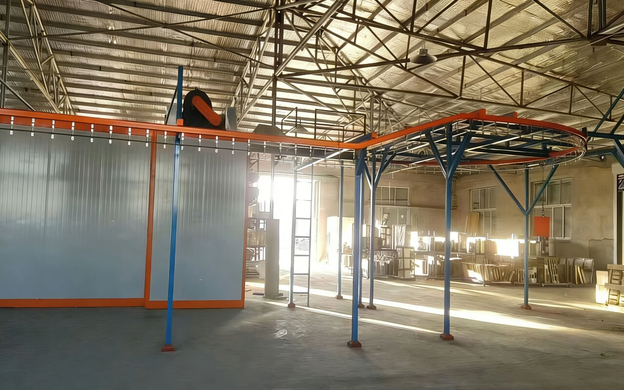 Powder coating for industrial products