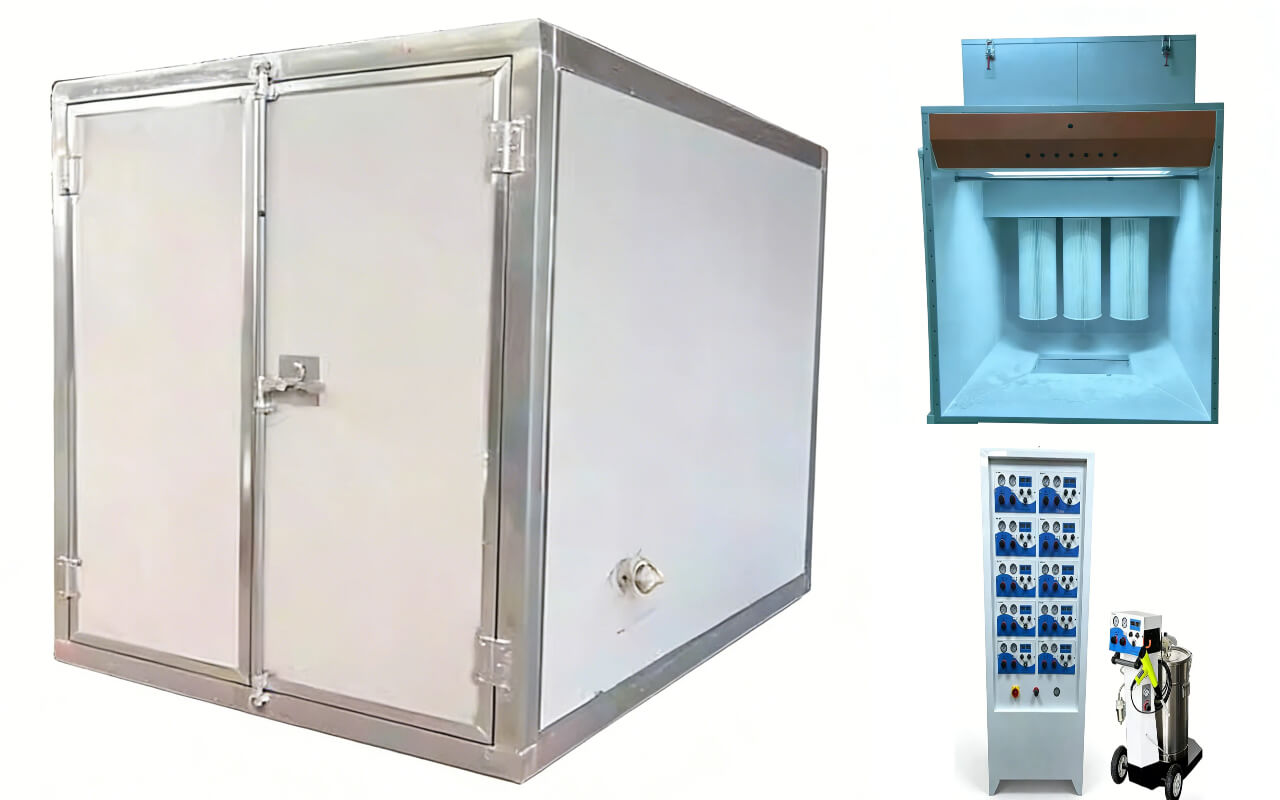 Manual High Capacity Powder Coating Spray Booth