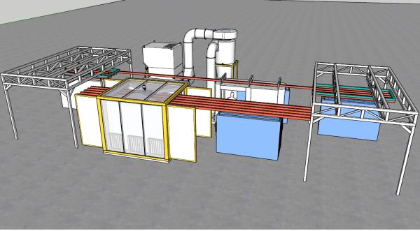 Manual Powder Coating Machines for Aluminum Profile