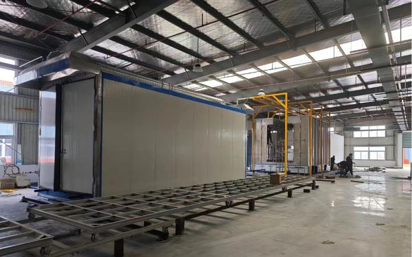 Manual powder coating oven