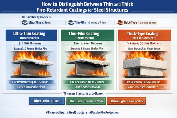 Thin and Thick Fire-Retardant Coatings for Steel Structures