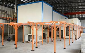 Automatic powder coating oven heating system